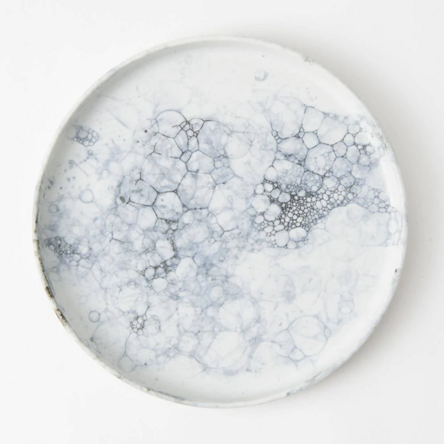 Hibino Ecume Mino Ware Round Plate