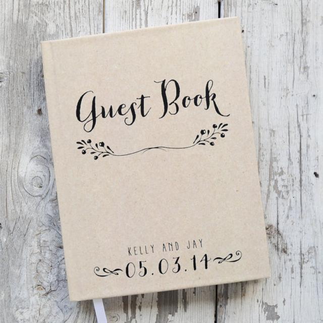 Wedding Guest Book Wedding Guestbook Custom Guest Book Personalized Customized rustic wedding keepsake wedding gift guestbook rustic unique