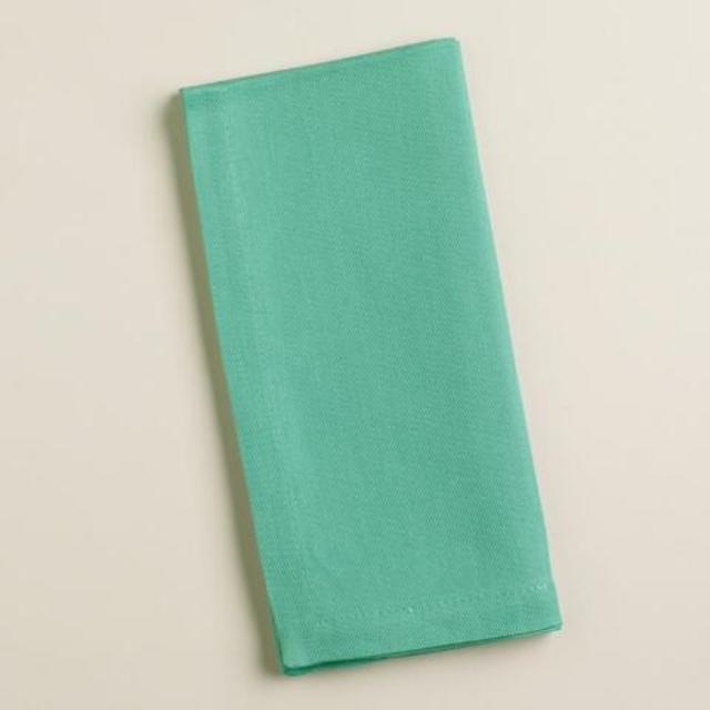 Dusty Aqua Buffet Napkins, Set of 6