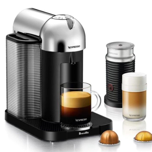Nespresso® by Breville® VertuoLine Coffee and Espresso Maker Bundle with Aeroccino Frother