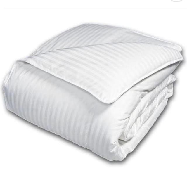 Seasons Collection® HomeGrown Cotton Light Warmth Down Full/Queen Comforter with Damask Stripe