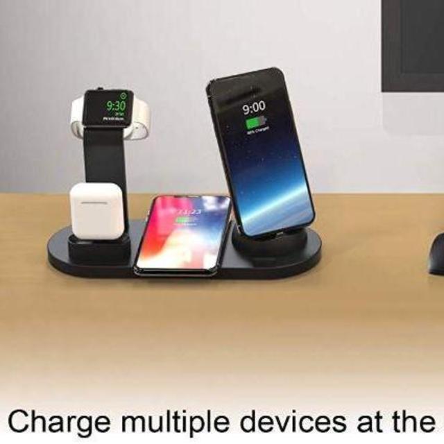 Wireless Desk Charging Station, 3 in 1 wireless docking multi-device