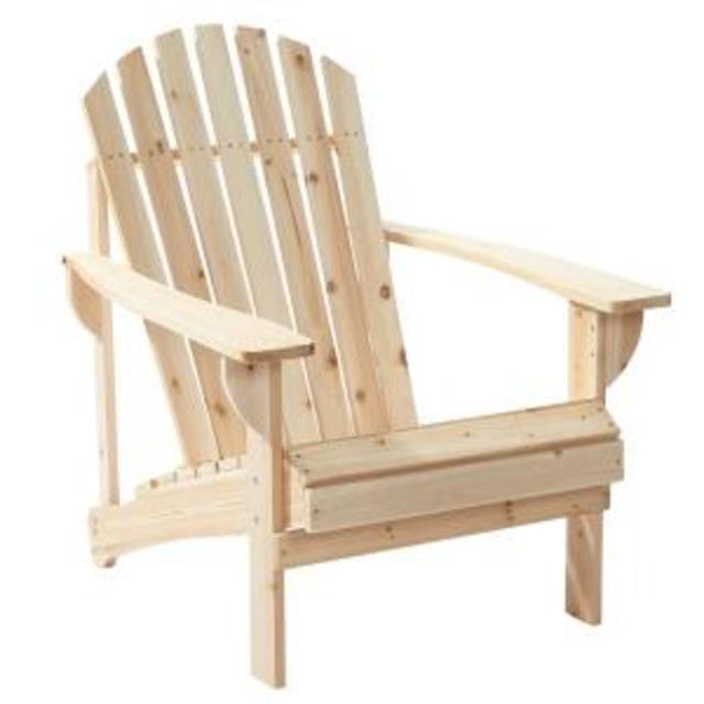 Unfinished Wood Patio Adirondack Chair