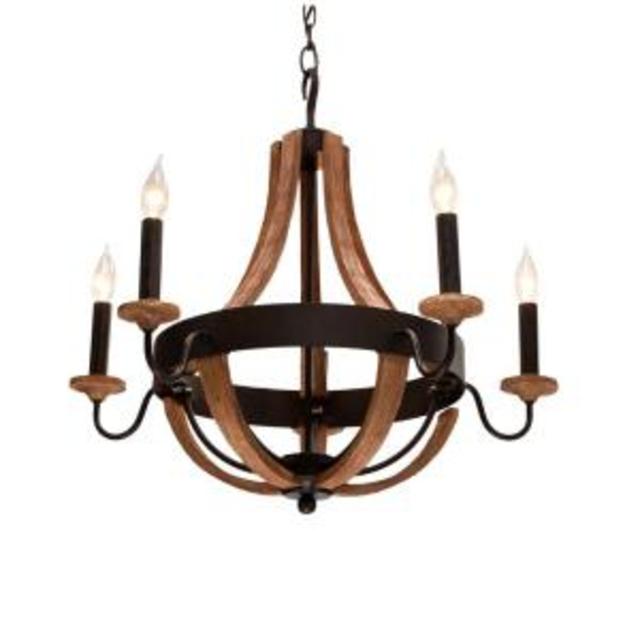 Talo 5-Light Driftwood Chandelier