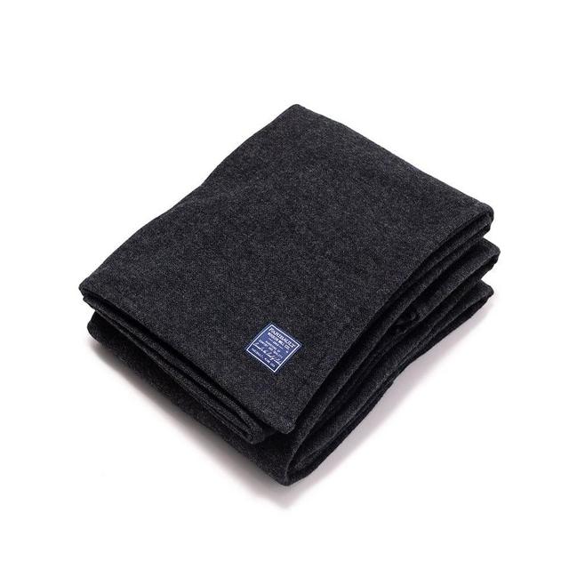 Faribault Lakefront Wool Blanket in Black