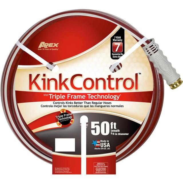 Apex 50' KinkControl Garden Hose, Burgundy