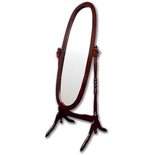 ORE International Wooden Cheval Floor Mirror, Cherry