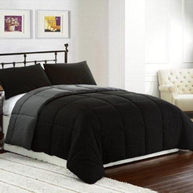 black and grey comforter set