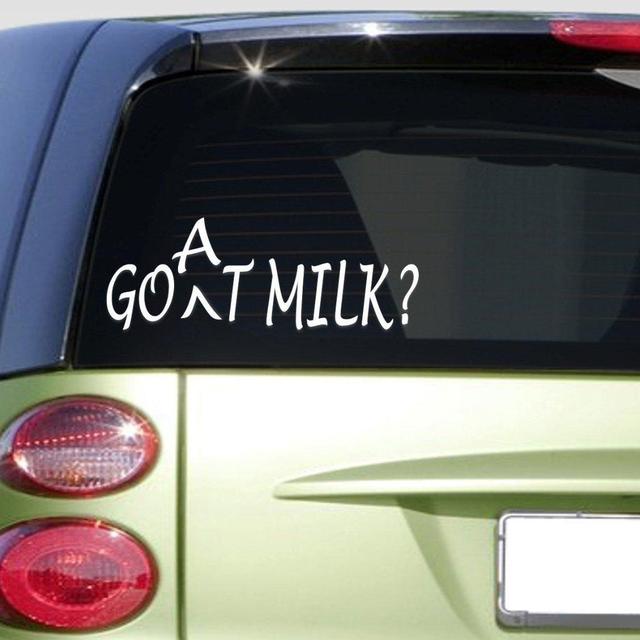 Goat milk 8" sticker *E885* tractor boer goatmilk horn headcatcher shoot