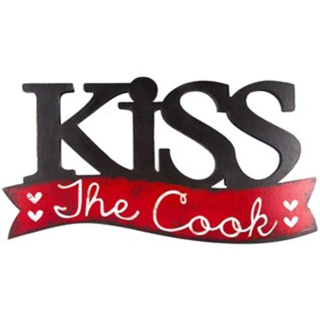 Kiss the Cook Wood Words