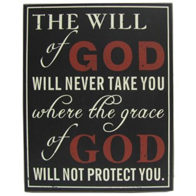Black, White & Red The Will of God Plaque