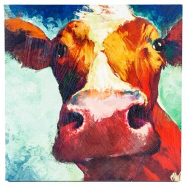 Big Cow Canvas Wall Art