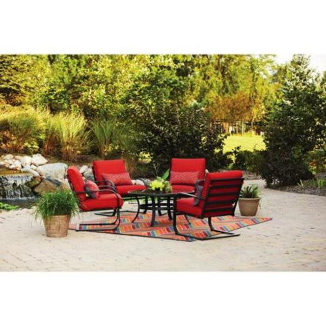 Mainstays Pyros 5-Piece Patio Conversation Set, Seats 4