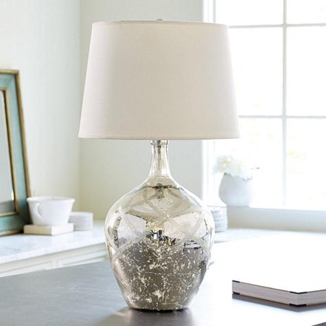 Mercury Glass Lattice Table Lamp
