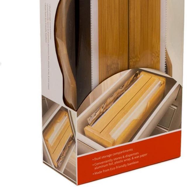 WRAPdock- Dual storage kitchen solution helping you use your aluminum foil, plastic wrap, wax paper, etc. Holds any 2 rolls (Reynolds Wrap, Glad Plastic Wrap, Saran wrap, Cut-Rite)