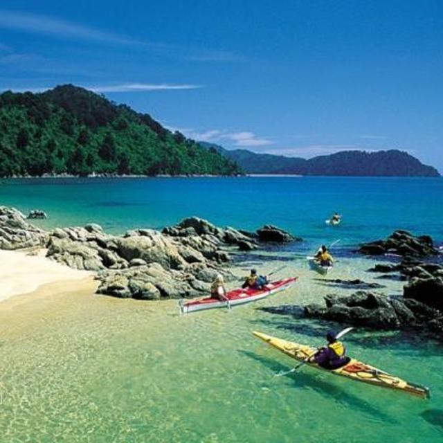 Kayaking in the Tasman Sea