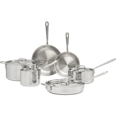 All-Clad® Stainless 10-Piece Cookware Set with Bonus