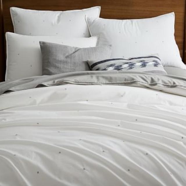 Organic Washed Cotton Duvet Cover (Stone White)