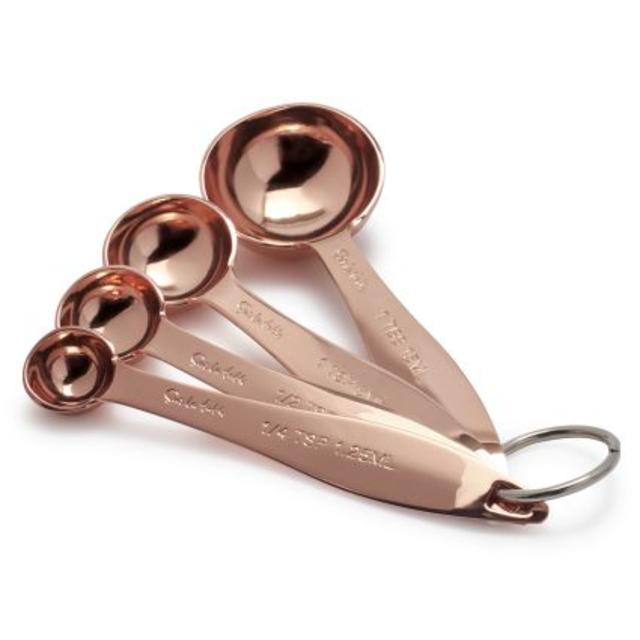 Copper-Plated Measuring Spoons, Set of 4