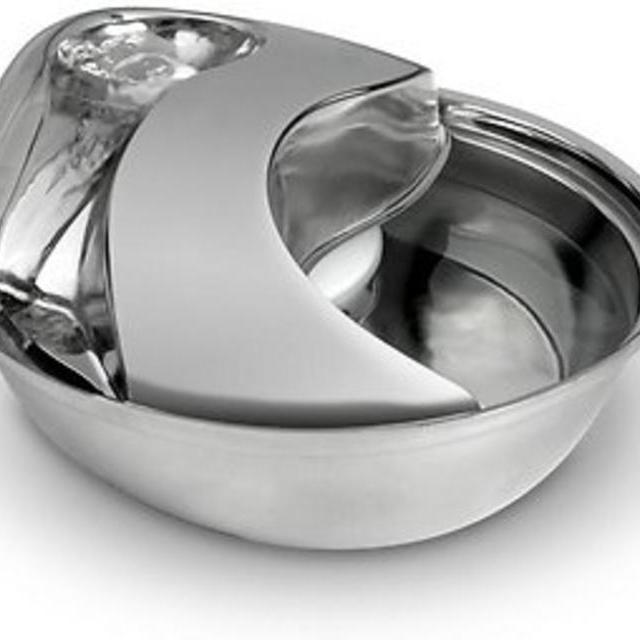 Pioneer Pet Stainless Steel Drinking Fountain Raindrop Design