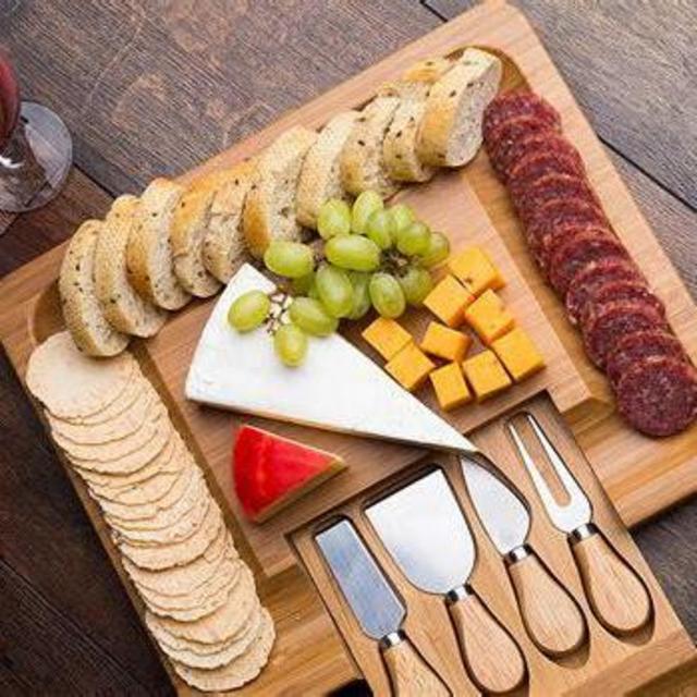 Picnic at Ascot 7-Piece Bamboo Cheese Board/Charcuterie Platter Set