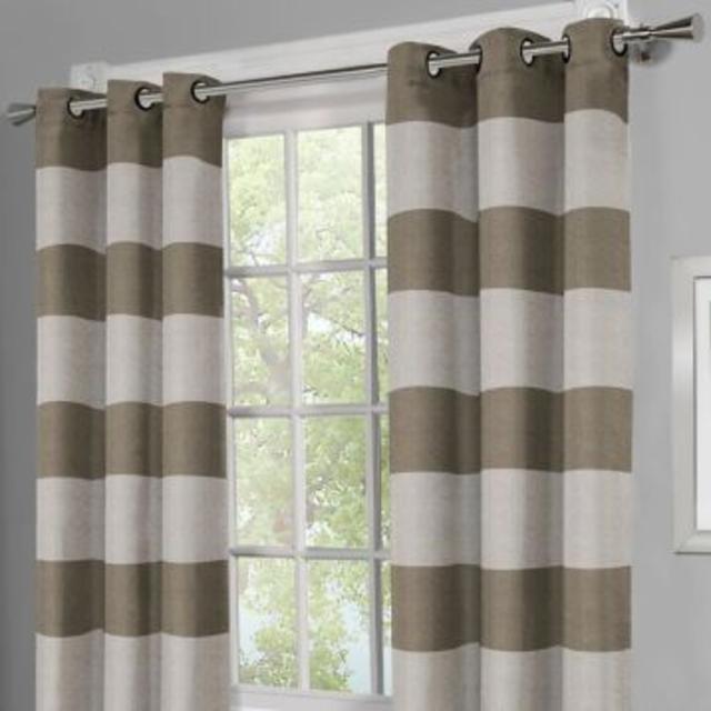 Surfside Taupe Curtain Panel Set, 84 in.