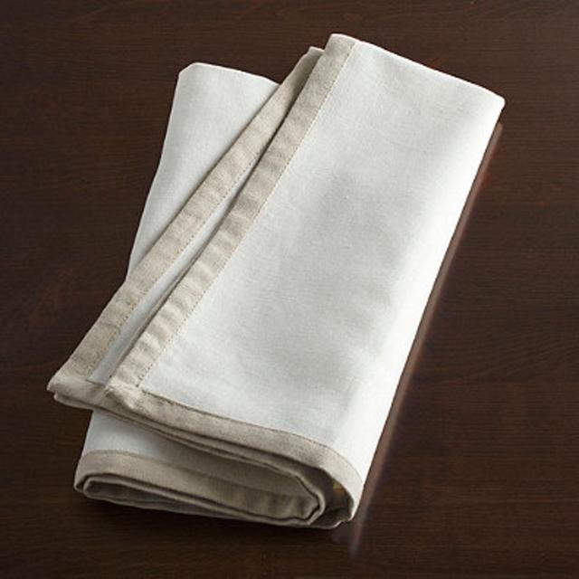 Wamsutta® Bordered Linen Napkins in Natural (Set of 2)