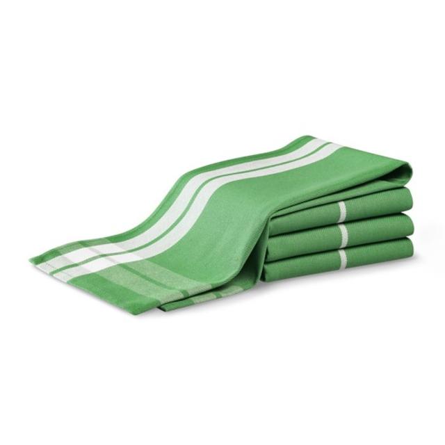 Windowpane Towels, Set of 4, Kelly Green