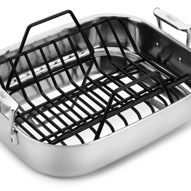 All-Clad Stainless Roasting Pan with Rack 14 x 11-inch