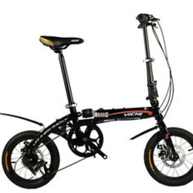 14" Mini Folding Foldable Bicycle Bike W/Dual Disc Brake 6-Speed Shimano Shifter