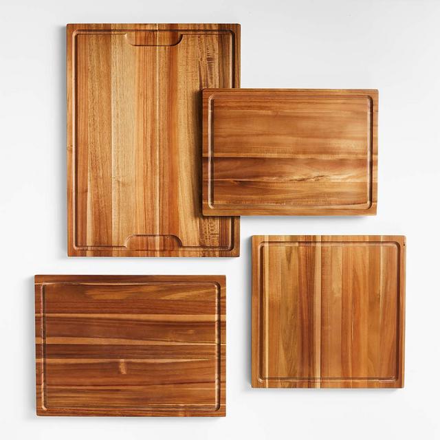 Crate & Barrel Acacia Wood Cutting Board 16"x16"x0.75"