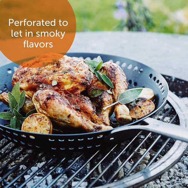 BK Black Steel BBQ Perforated Frypan