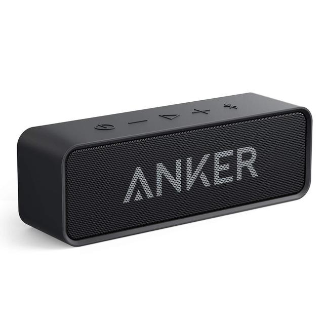 Anker Soundcore Bluetooth Speaker with Loud Stereo Sound, Rich Bass, 24-Hour Playtime, 66 ft Bluetooth Range, Built-in Mic. Perfect Portable Wireless Speaker for iPhone, Samsung and More
