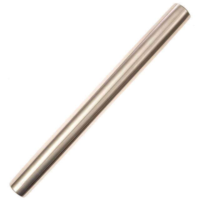 Professional French Rolling Pin for Baking - 15.75" Smooth Stainless Steel Metal has Tapered Design Best for Fondant, Pie Crust, Cookie, Pastry, Pasta, Pizza Dough - Chef Baker Roller by Ultra Cuisine