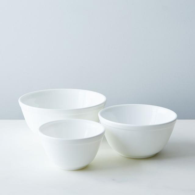 Milk Glass 3-Piece Mixing Bowl Set