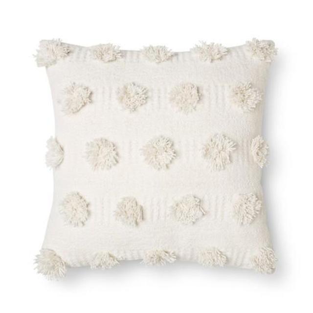Cream Pom Dot Square Throw Pillow (18"x18") - Nate Berkus™