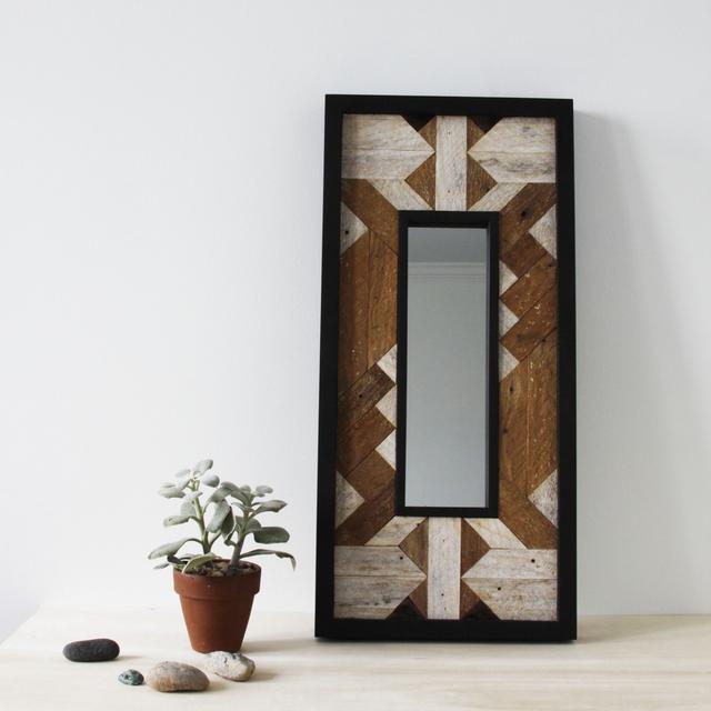 Medium Modern Lath Mirror I