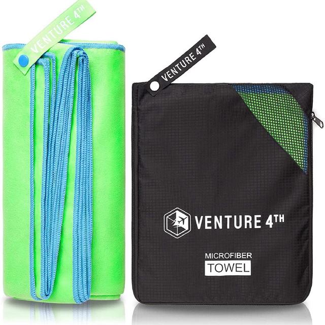 Quick Dry Travel Towel - Fast Drying Ultra Soft Microfiber Towels - Essential for Camping, Backpacking, Yoga, Swimming, Gym, Sports and Beach - 3 Compact Sizes