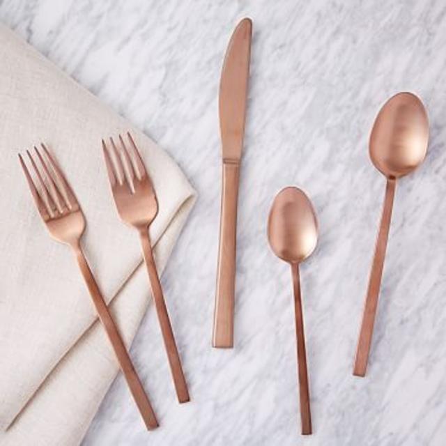 Copper Flatware 60 piece set