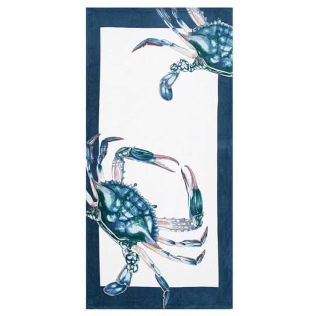 Crab Printed Beach Towel