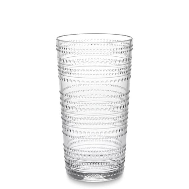 Beaded Outdoor Acrylic Tall Tumblers, Set of 6