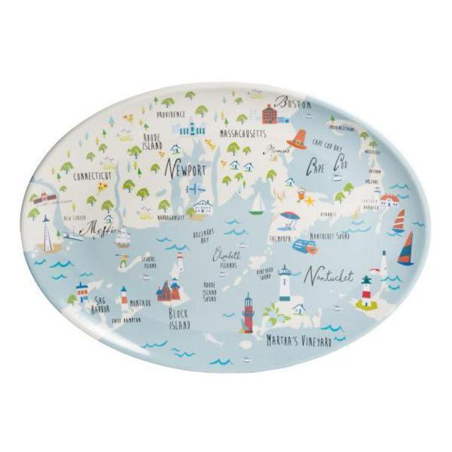 Northeastern Harbor Map Platter