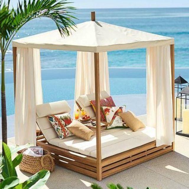 Cabana rentals because Kate sunburns so easily