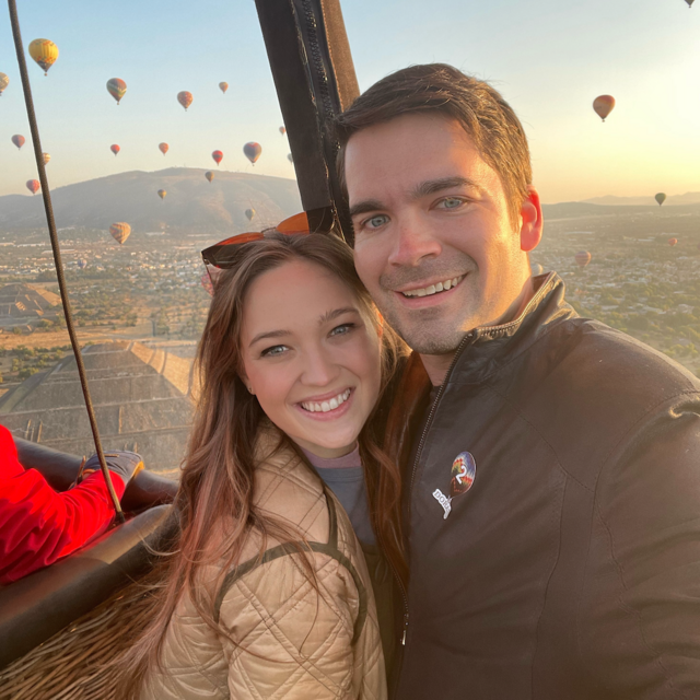 Hot air balloon ride in Africa