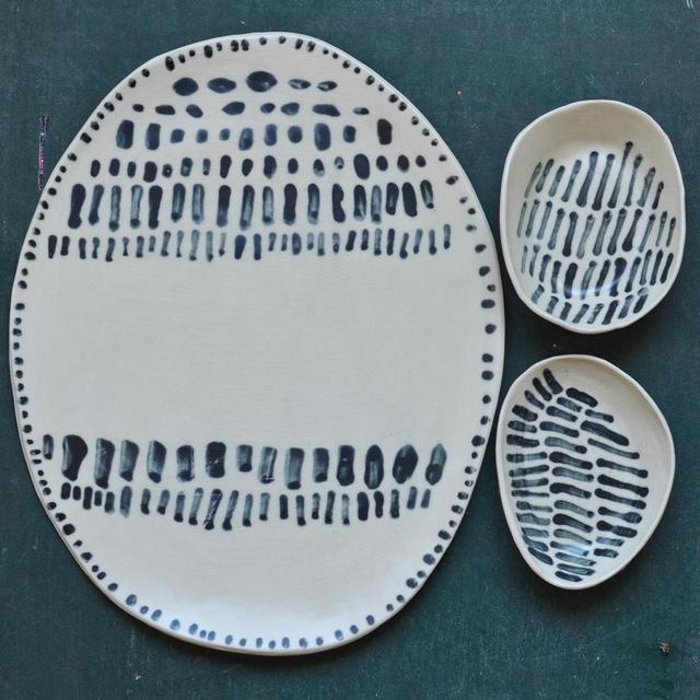 Cheese Board and Olive Bowl Set by Lari Washburn