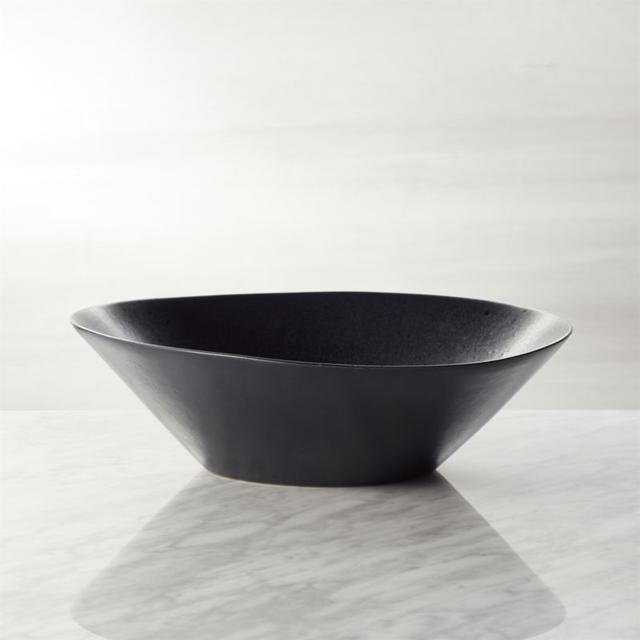 Baird Black Ceramic Serving Bowl