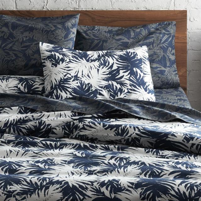 The Hill-Side palm leaves full/queen duvet cover