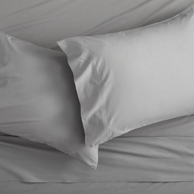 queen organic cement percale sheet set