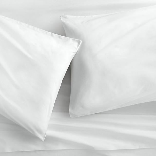 organic white percale queen sheet set