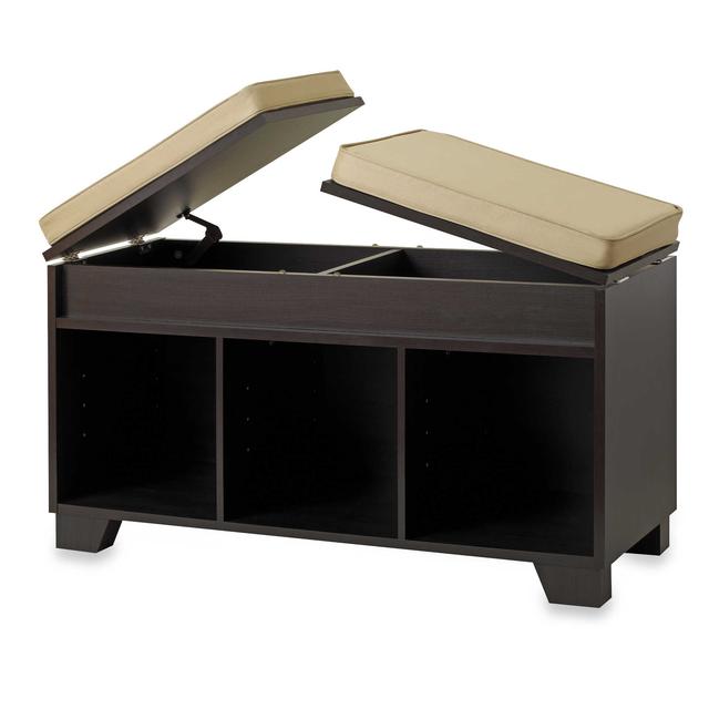 Real Simple® 3-Cube Split-Top Bench Storage Unit in Espresso